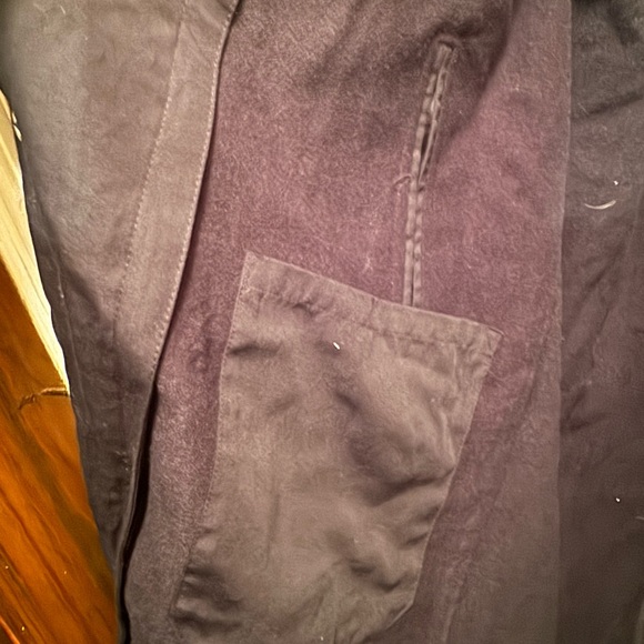 Men’s Size 42 Regular Towne London Fog Black Trench Coat - Picture 7 of 11